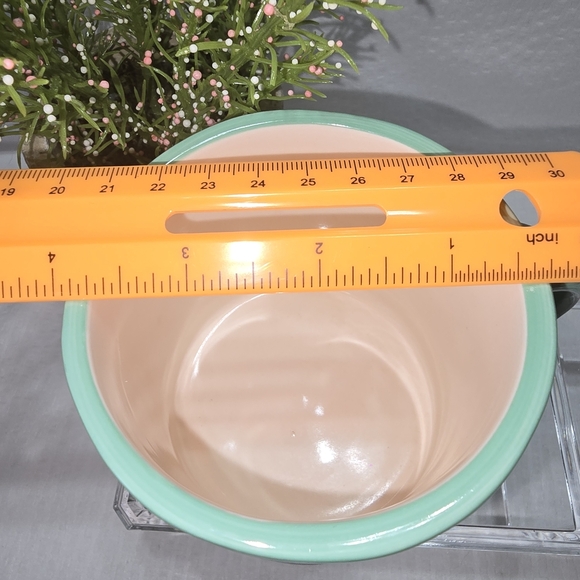Anthropologie Mint Green Ceramic Mug with Hand Painted Letter F - Picture 7 of 7